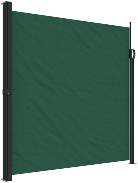 vidaXL Seitenmarkise Ausziehbar Dunkelgrün 200x600 cm 4004560