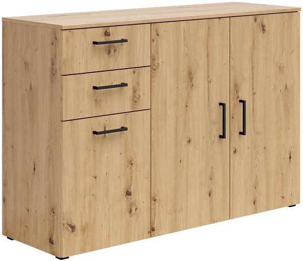 Carryhome 'MULTISTAURAUM' Kommode, Holznachbildung Eiche Artisan, 120 x 83 x 40 cm, mit Schubladen