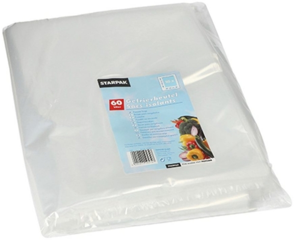 50 Gefrierbeutel, LDPE 60 l 90 cm x 50 cm transparent