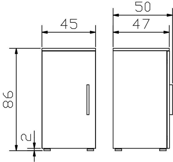 Hasena Kommode Unito weiss Kernbuche natur, geölt montiert Bild 2
