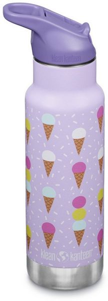Klean Kanteen Trinkflasche KleanEdelstahl Isolierflasche Kid Classic 355ml Flip Cap Ice Cream