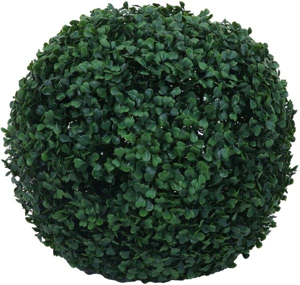 Künstlicher Busch HWC-O96, Buchskugel Dekopflanze Buchsbaumkugel Kunstpflanze Buxus, Outdoor, Polyethylen Ø 33cm