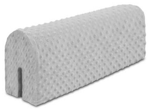Totsy Baby Bettkantenschutz für Kinderbetten 120 cm - Schutz für Bettrahmen Kantenschutz Kinder Babybett Minky Hellgrau Bild 6