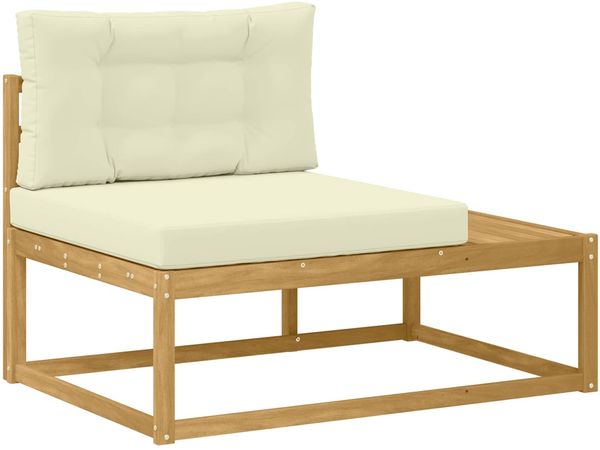 vidaXL Outdoor-Sofagarnitur Weiß 357 x 198,5 x 73 cm Polyester 3387009 Bild 3