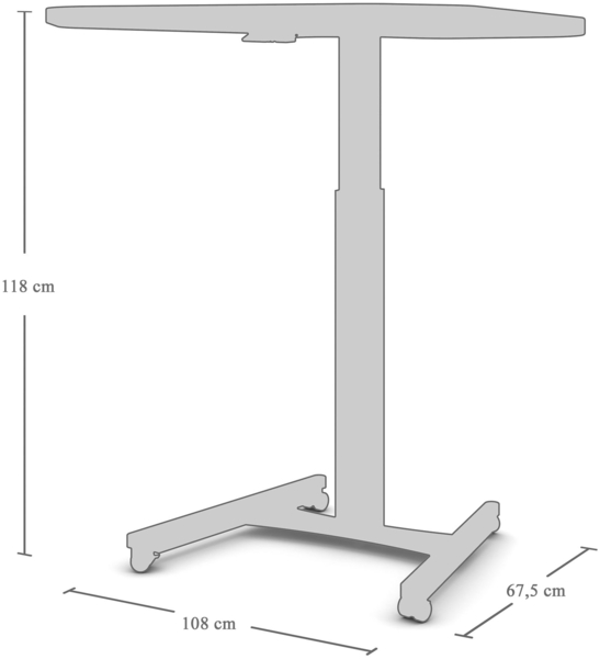 ASSMANN Höhenverstellbares Steh-Sitzpult Single Desk Eiche Natura Signalweiß 108x68x72cm Metall Holz Bild 5