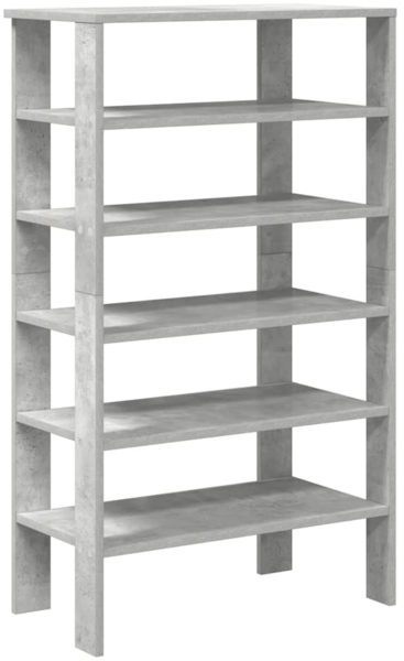 vidaXL Schuhregal Betongrau 61x32x105 cm Holzwerkstoff 859863