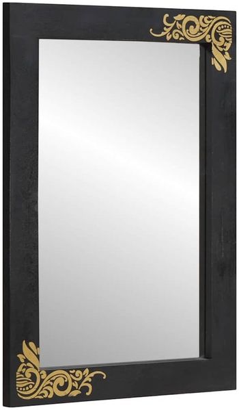 vidaXL Badezimmer Spiegel Schwarz und Silber 70 x 50 x 2,5 cm 4018839