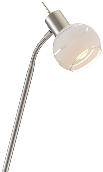 2er Set LED Stehleuchten mit Flexarm & satiniertem Glasschirm, Höhe 145cm Bild 2