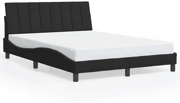 Doppelbett, Bettgestell Modernen ohne Matratze Schwarz 140x190 cm Samt d2616e
