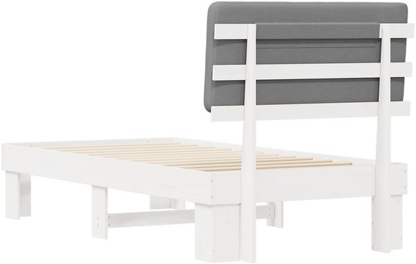 vidaXL Bettgestell mit gepolstertem Kopfteil Hellgrau 80 x 200 cm 877383 Bild 7