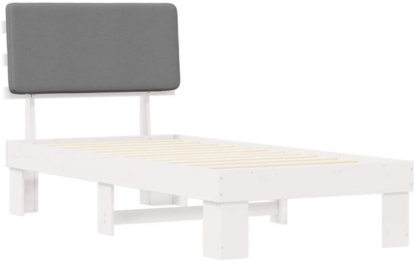vidaXL Bettgestell mit gepolstertem Kopfteil Hellgrau 80 x 200 cm 877383 Bild 4