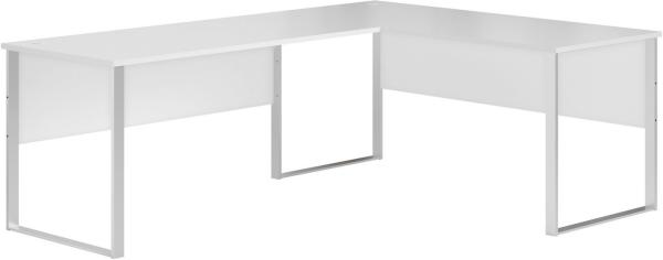 Stella Trading Amanda Eckschreibtisch in Weiß - Moderner Bürotisch Computertisch in L-Form für Ihr Home-Office - 223 x 77 x 73 cm (B/H/T)