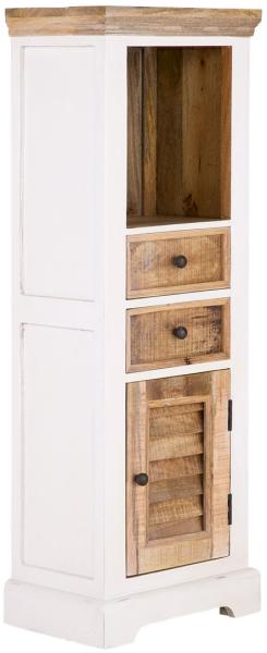 Badmidischrank 45x130cm 'Nizza' Mango weiß natur