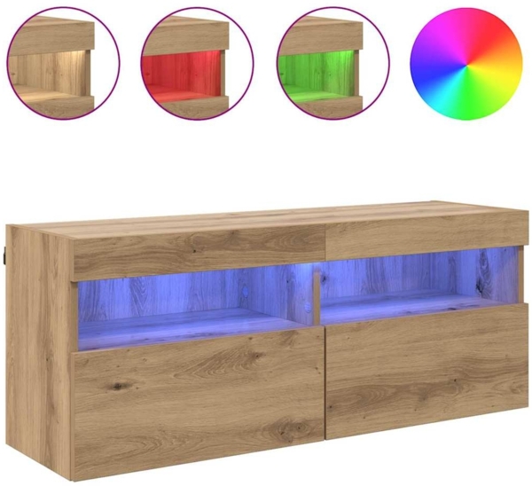 vidaXL TV-Wandschrank Artisan-Eiche 100 x 30 x 40 cm Holzwerkstoff 882984 Bild 3