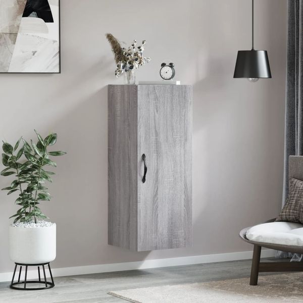 vidaXL Wandschrank Grau Sonoma 34,5x34x90 cm Holzwerkstoff 835000