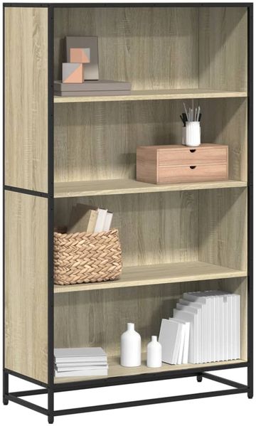 vidaXL Bücherregal Sonoma-Eiche 80,5x35x139 cm Holzwerkstoff 3300846