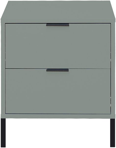 Nachtkommode >Bonnie< in pine green matt lack - 51x60x45cm (BxHxT)