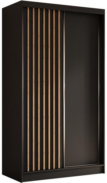 Beautysofa Kleiderschrank HELIOS II mit Schubladen und Lamellen (Moderner Kleiderschrank ohne Spiegel, Schrank mit funktionalem Innenraum und stilvollen Fronten) Schiebetürenschrank mit Lamellen
