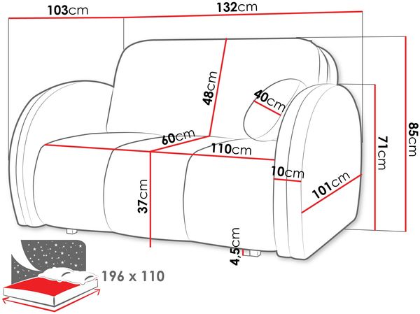 Schlafsofa Viva Comfy II (Farbe: Velo 627) Bild 5