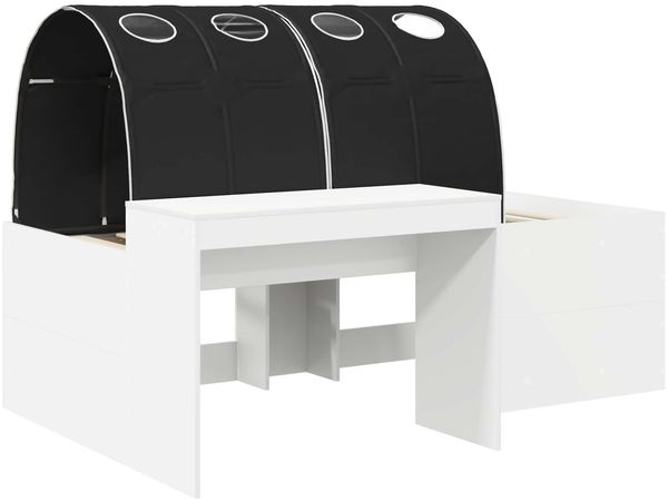 vidaXL Bettrahmen mit Tunnel 3 Stk. Weiß und Schwarz Holzwerkstoff 3423646 Bild 3