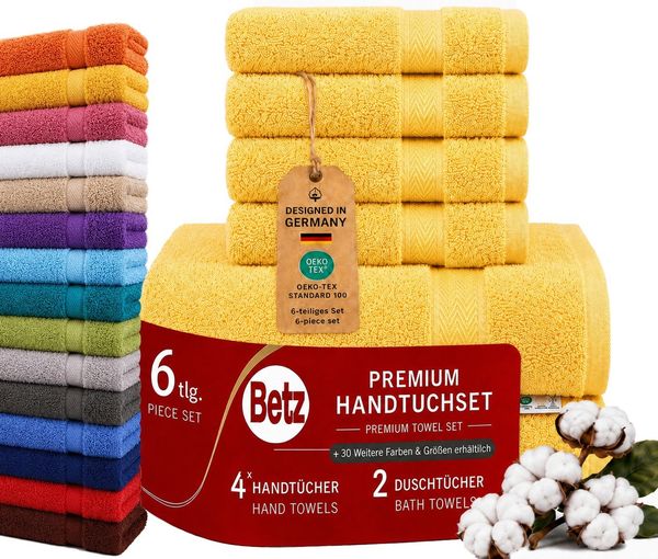 Betz Handtuch Set 6 er Handtücher-Set PREMIUM, 100% Baumwolle (6-St)