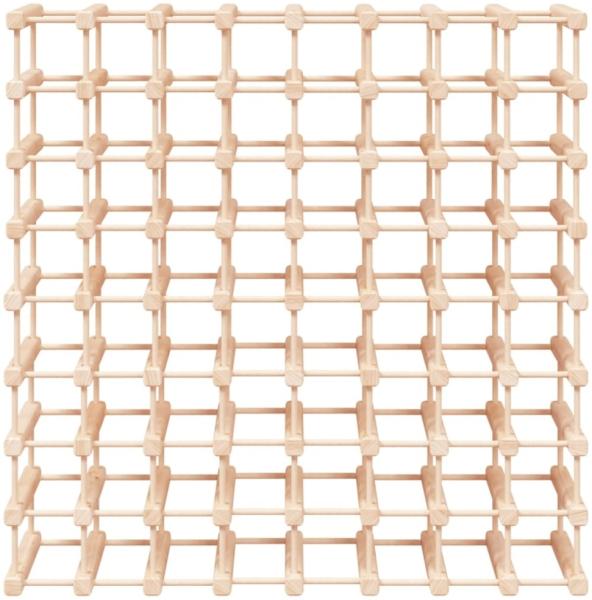 vidaXL Weinregal für 72 Flaschen 90,5x23x90,5 cm Massivholz Kiefer 353753 Bild 3