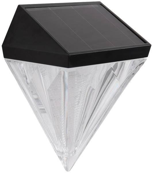 LED Solar Wandleuchte, Diamant-Design, H 12 cm Bild 1