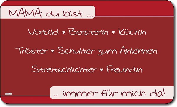 Frühstücksbrettchen MAMA Kesper Melamin / Stullenbrett / Brotbrett