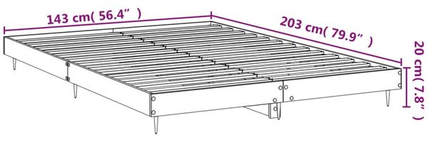 vidaXL Bettgestell ohne Matratze Sonoma-Eiche 140x200 cm Holzwerkstoff 832248 Bild 10