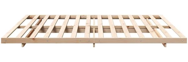 vidaXL Bettrahmen Braun 180 x 210 cm Massives Kiefernholz 873115 Bild 6
