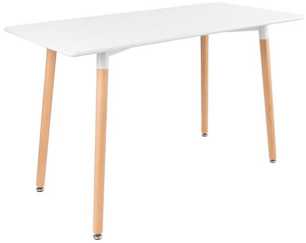 Furnify Esstisch ISLA Tisch 120 × 60 cm Skandinavischer Esszimmertisch (Esstisch), mit Holzbeinen