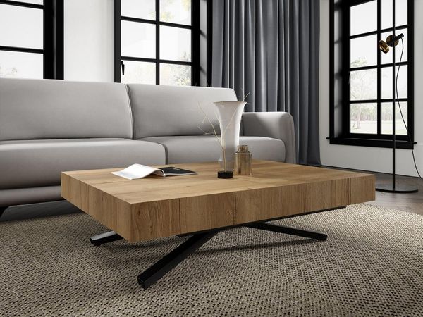 Compleo Couchtisch ausziehbar und höhenverstellbar, Elegant, funktionale Lösung SEA