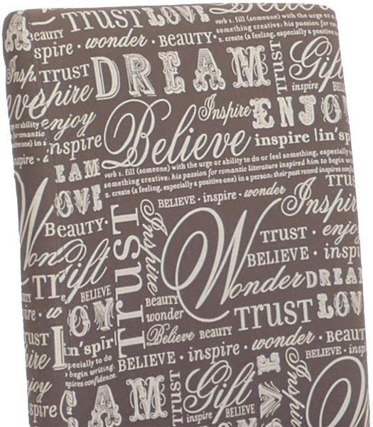 2er-Set Esszimmerstuhl Stuhl Küchenstuhl Littau ~ Textil mit Schriftzug, grau, dunkle Beine Bild 4