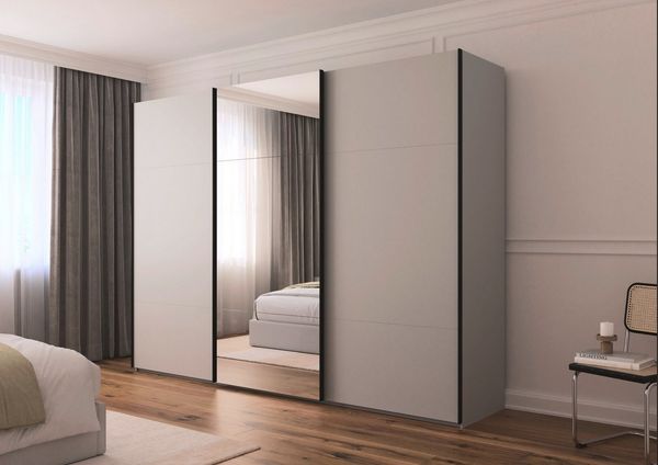 rauch Schwebetürenschrank Kleiderschrank Schrank Garderobe Schlafzimmerschrank CONTIDO (3 verschiedene Ausstattungen BASIC/CLASSIC/PREMIUM (inkl. SOFT-CLOSE) aus hochwertigem Material in 6 Breiten 2 Griff-Farben MADE IN GERMANY
