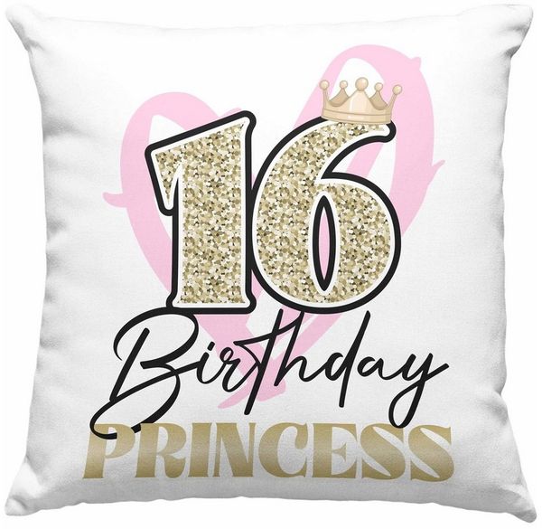 Trendation Dekokissen Trendation - 16. Geburtstag Geschenk Kissen Mädchen Geschenkidee Lusti
