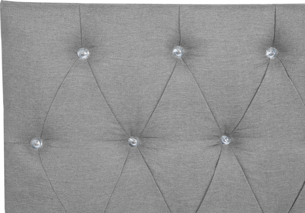 Boxspringbett Polsterbezug Leinenoptik hellgrau 180x200 cm DUCHESS Bild 7