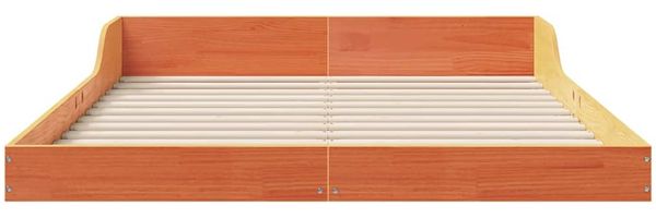vidaXL Bettrahmen Wachsbraun 120 x 190 cm Massives Kiefernholz 873327 Bild 5