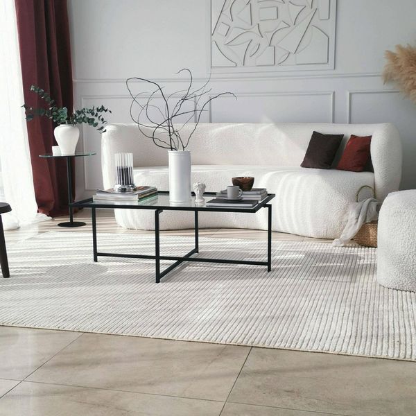 Dmora Couchtisch Dheneb 94 x 64 x 35h cm Schwarz Rechteckig