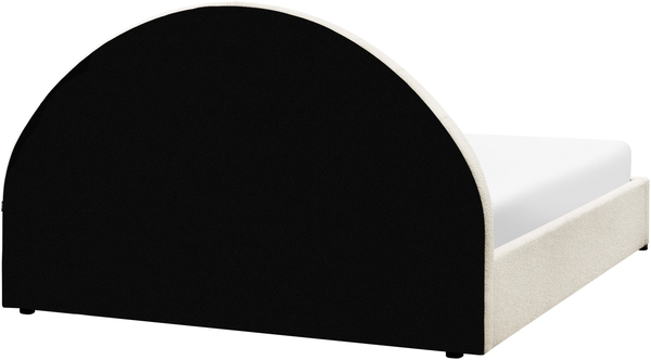 Bett mit Stauraum CHADENET 160 x 200 cm Bouclé Cremeweiß Bild 7