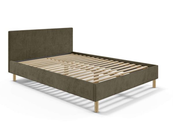 Home affaire Collection Polsterbett Albybyn, Bettgestell mit Kopfteil und Lattenrost, in 2 Breiten, ohne Bettkasten und Matratze, in 2 Breiten- 140 und 160 cm