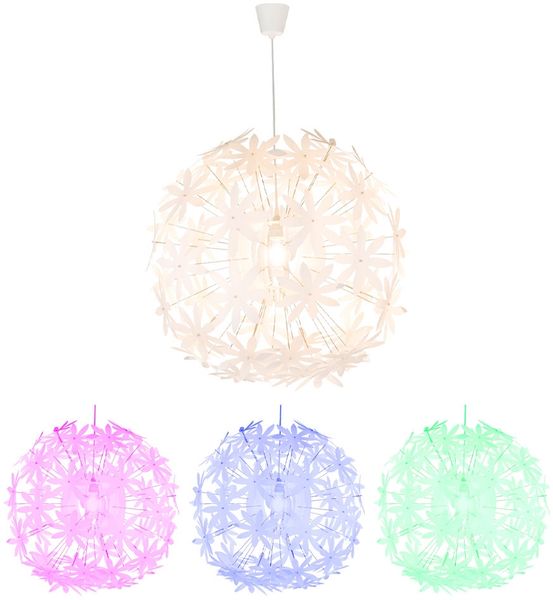 RGB LED Hängeleuchte mit Blüten zum zusammenstecken