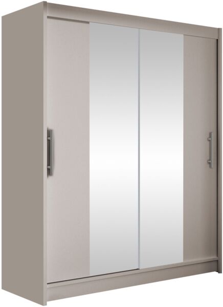 Kleiderschrank Westa II, ohne Beleuchtung, Farbe: Cashmere / Spiegel