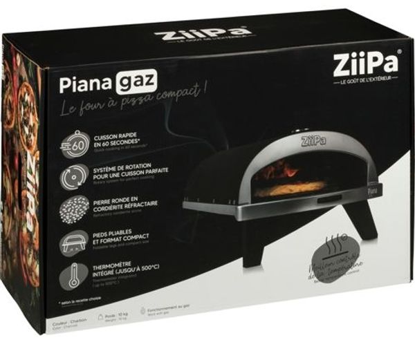 ZiiPa Piana Gas-Pizzaofen Farbe Karbon