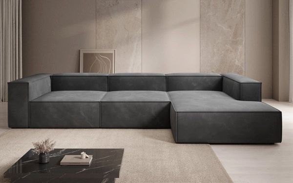 Luxusbetten24 Sofa Designer Sofa Lesley L, in Samt