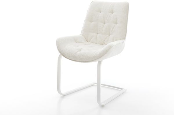 Freischwinger Taimi-Flex Bouclé Soft Beige Freischwinger flach Weiß