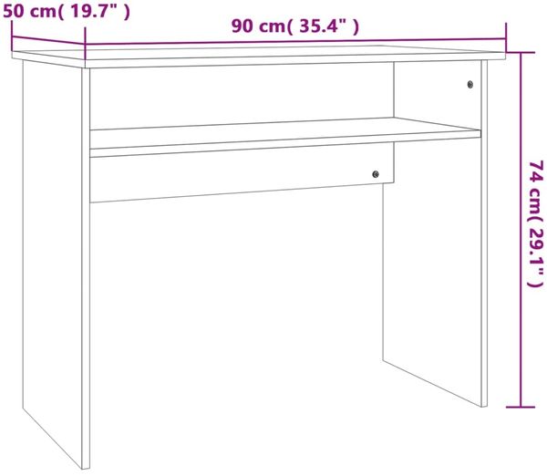 Schreibtisch, Spanplatte Sonoma-Eiche, 90 x 50 x 74 cm Bild 7