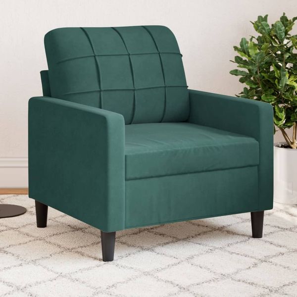 vidaXL Sessel Dunkelgrün 60 cm Samt 4007606