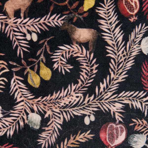 Kissen 2er Set Orientalisches Muster RICINUS Samtstoff 45 x 45 cm Schwarz Bild 7