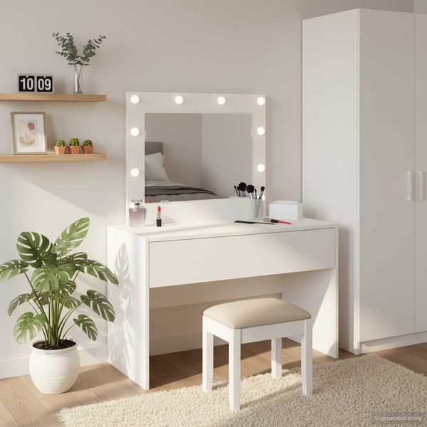 vidaXL Schminktisch mit Schubladen Weiß 83 x 40 x 70 cm Holzwerkstoff 865226