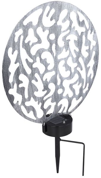 LED Solar-Steckleuchte, Lichteffekt, antik silber, H 41 cm